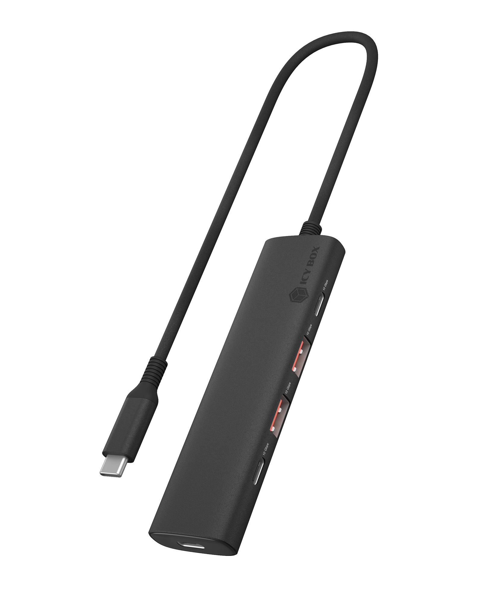 ICY BOX IB-HUB1437-CPD Wired USB 3.2 Gen 2 (3.1 Gen 2) Type-C Black