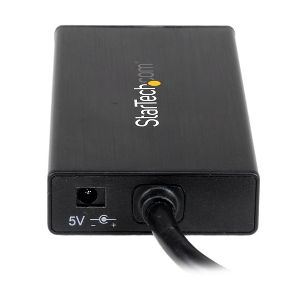 StarTech.com 3-Port Portable USB 3.0 Hub plus Gigabit Ethernet - Aluminum with Built-in Cable