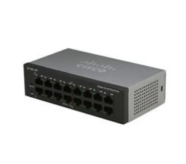 Cisco Small Business SG110-16HP Unmanaged L2 Gigabit Ethernet (10/100/1000) Power over Ethernet (PoE) 1U Black