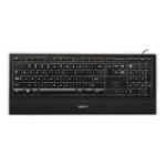 Logitech Illuminated k740 keyboard USB AZERTY French Black