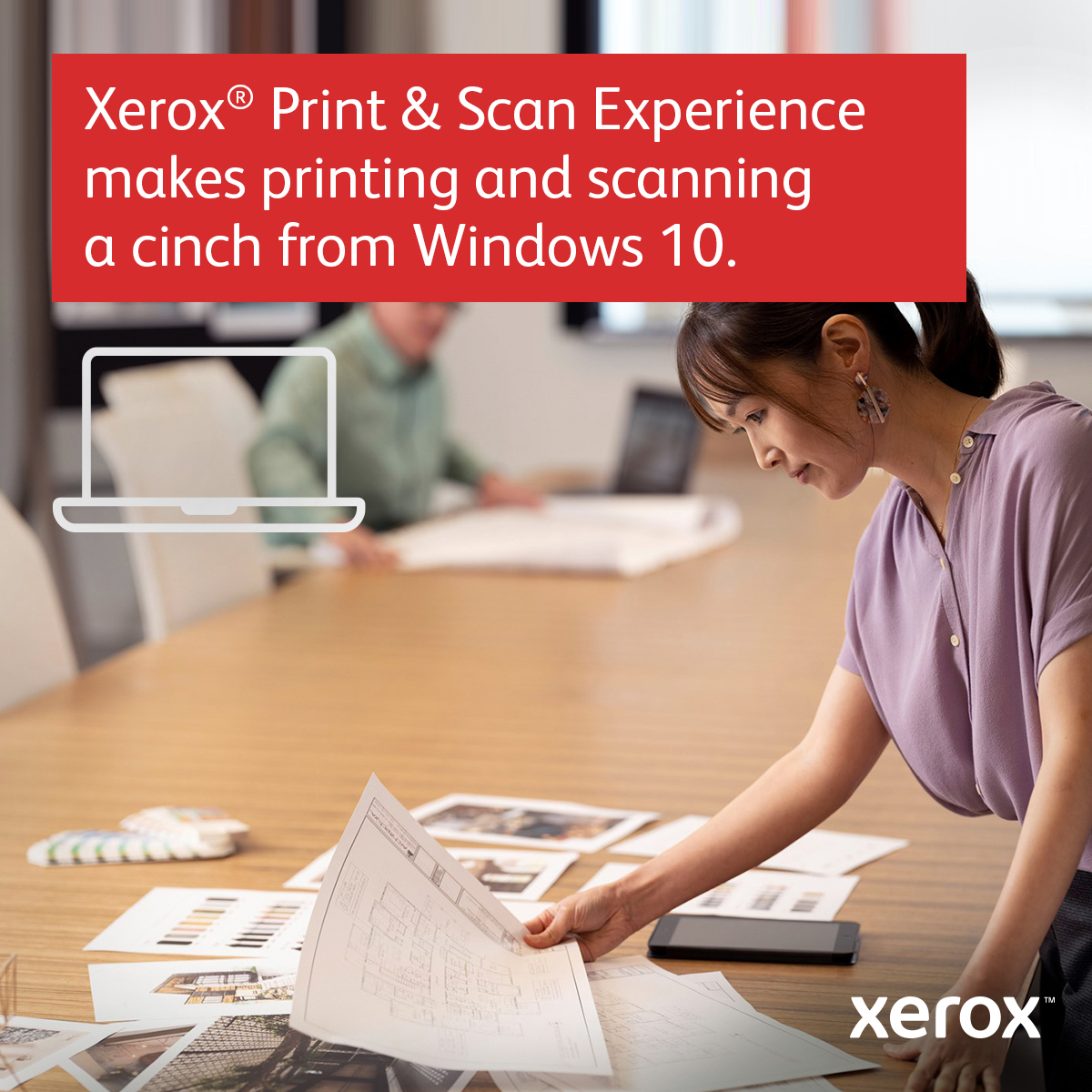 Xerox B235 Multifunction Printer, Print/Scan/Copy/Fax, Black and White Laser, Wireless, All In One