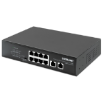 Intellinet 8-Port Gigabit Ethernet PoE+ Switch with 2 RJ45 Gigabit Uplink Ports, IEEE 802.3at/af Power over Ethernet (PoE+/PoE) Compliant, 120 W, Endspan, Desktop (WITH C14 2 PIN POWER CORD)