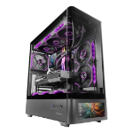 MARS Antennas Gaming MCLCDPRO computer case Midi Tower Black