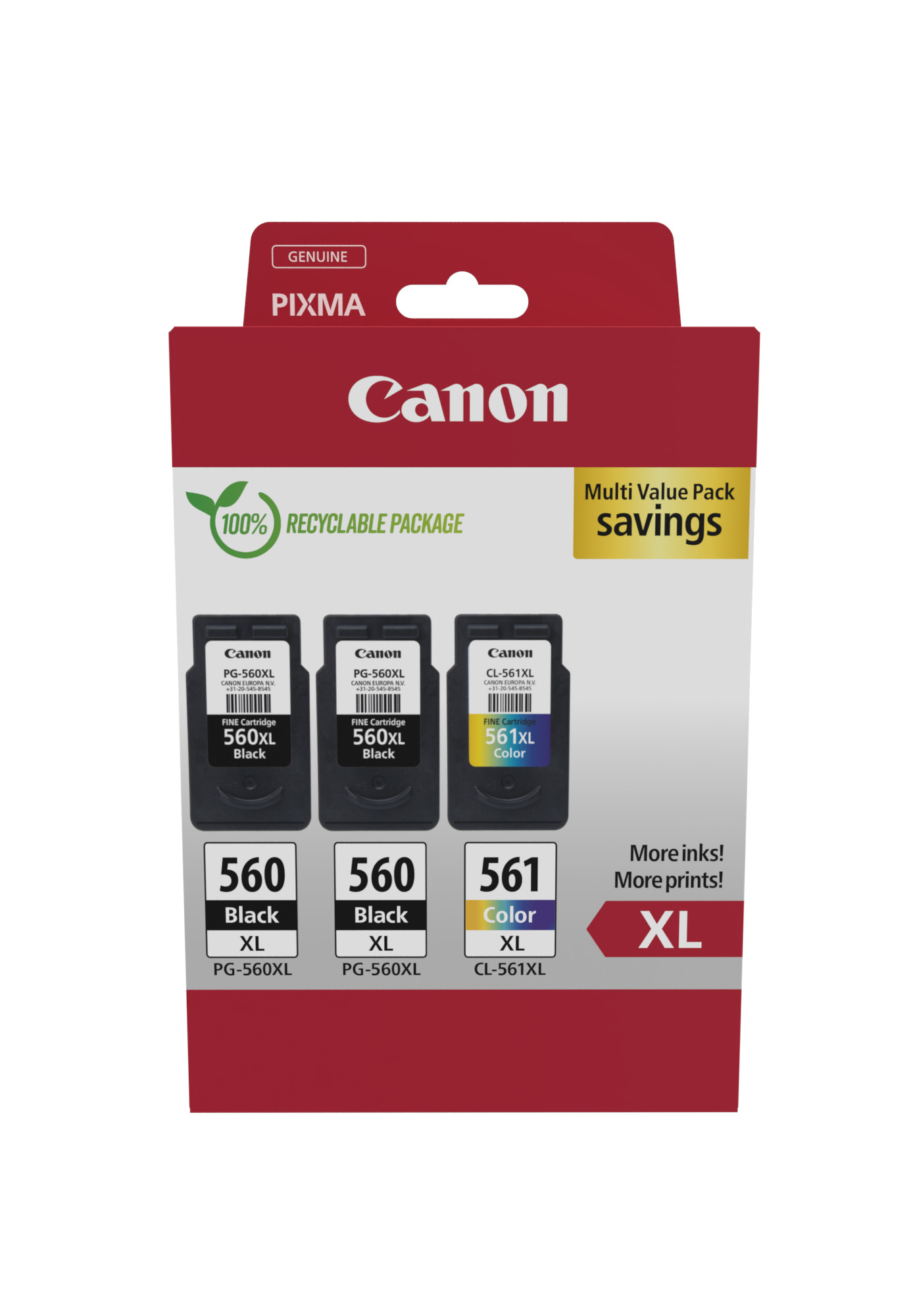 Image of Canon 3712C009/PG-560XL+CL-561XL Printhead cartridge multi pack 2x...