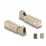 DeLOCK Optical Fiber Hybrid Coupler SC Simplex male to LC Simplex female beige