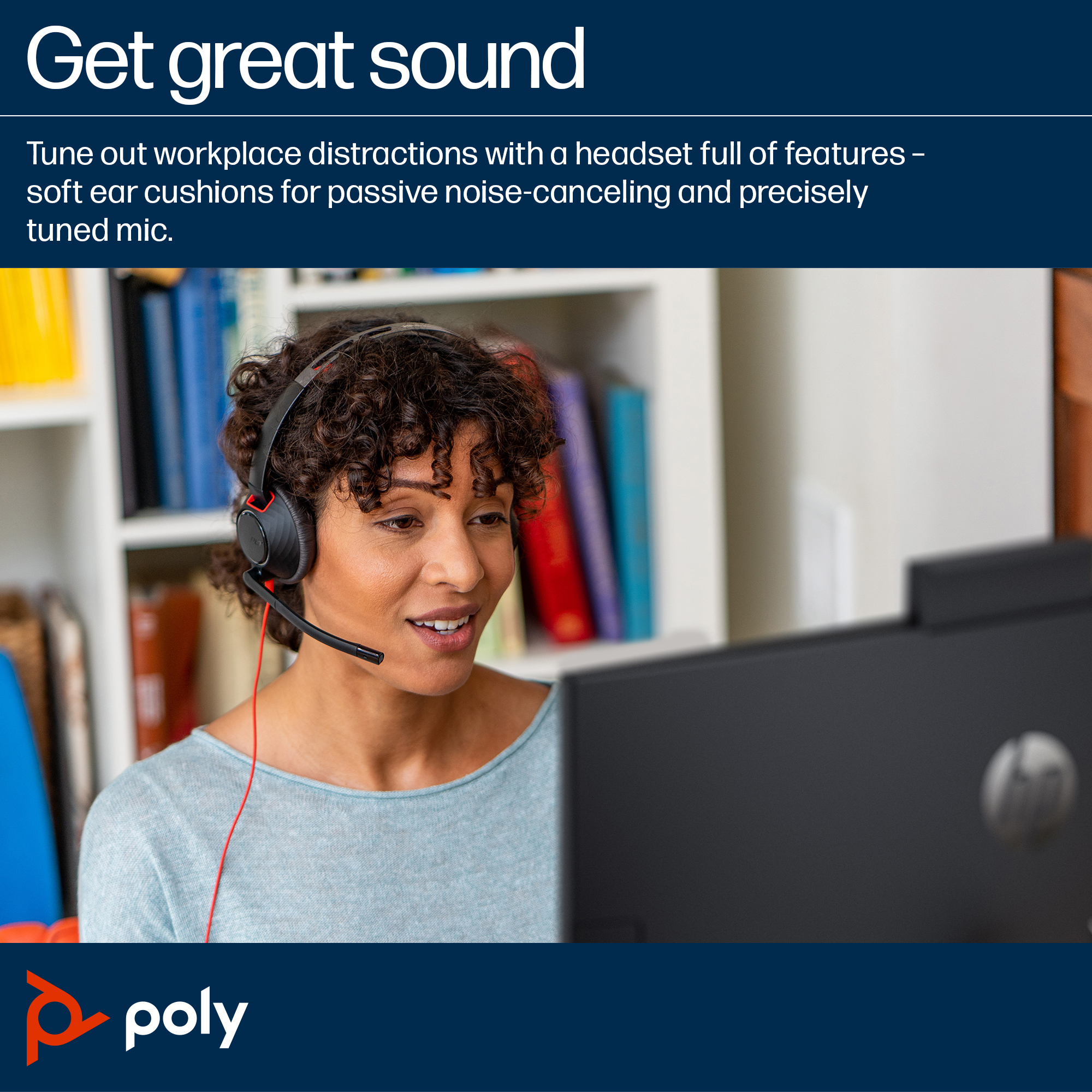 HP Poly Blackwire 5220 Stereo USB-C Headset +3.5mm Plug +USB-C/A Adapter