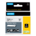 DYMO Rhino Industrial Flexible Nylon Labels | 12 mm x 3.5 m | Black Print on White | Self-Adhesive | for Rhino & LabelManager Label Makers