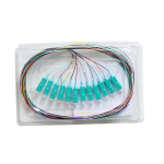 4Cabling Fibre Pigtail SC OM4 Multimode 2m - 12 pack Rainbow - Aqua Connector | Backward Compatible With OM3