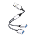 Microconnect MC-USBA-AFAF video cable adapter 0.13 m USB Type-A Silver