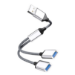 Microconnect MC-USBA-AFAF video cable adapter 0.13 m USB Type-A Silver