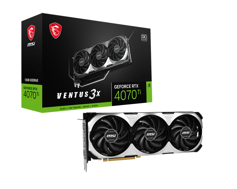 Image of MSI VENTUS GeForce RTX 4070 Ti 3X 12G OC NVIDIA 12 GB GDDR6X