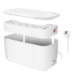 LogiLink Outlet Strip, Storage box w/4 safety + 1 Euro socket, with 3 USB port PD 20W (2x USB-A, 1x USB-C), white