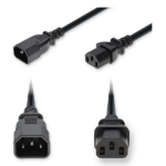 AddOn Networks ADD-C142C13C14G5FBK power cable Black 1.5 m IEC C14 IEC C13