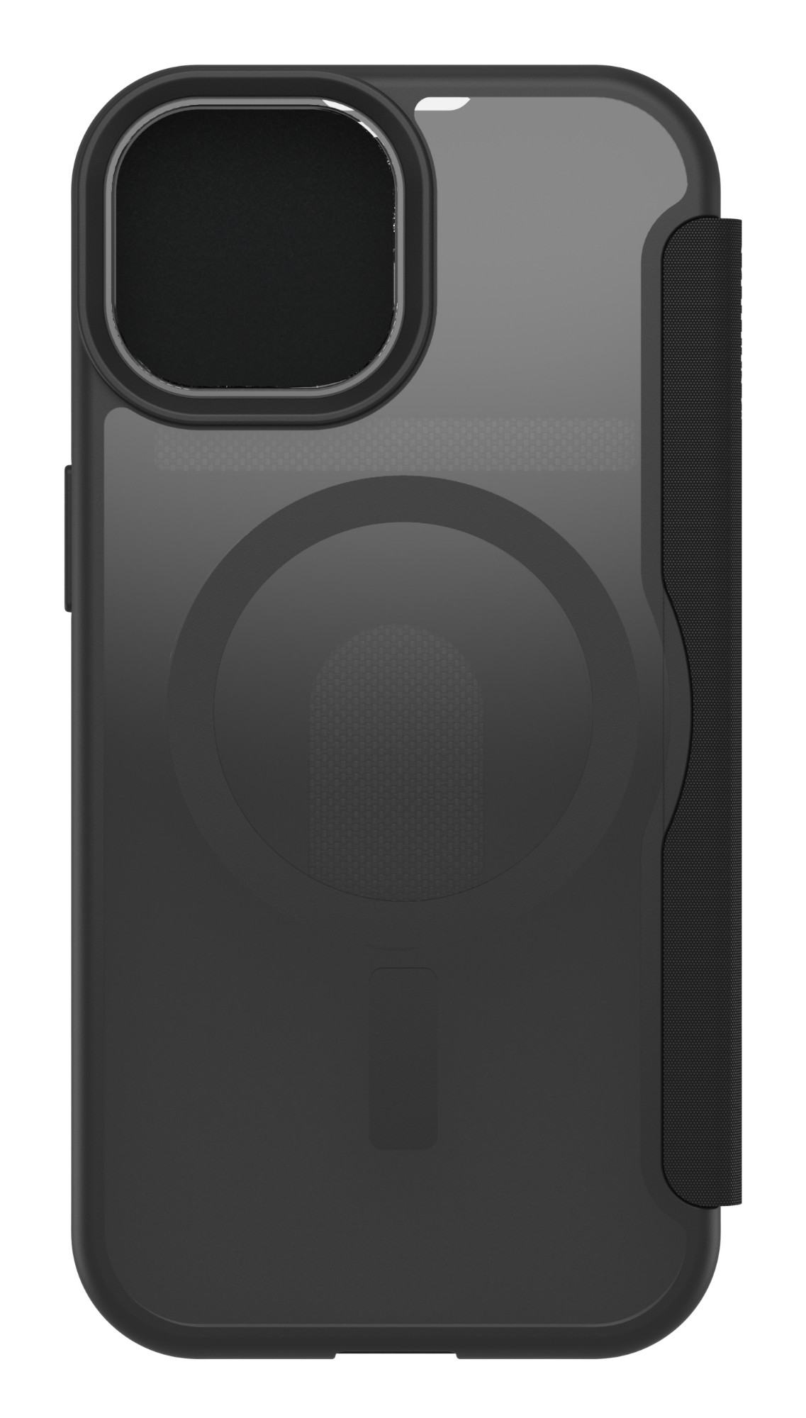 OtterBox React Series Folio for MagSafe for iPhone 15, Black / Transparent