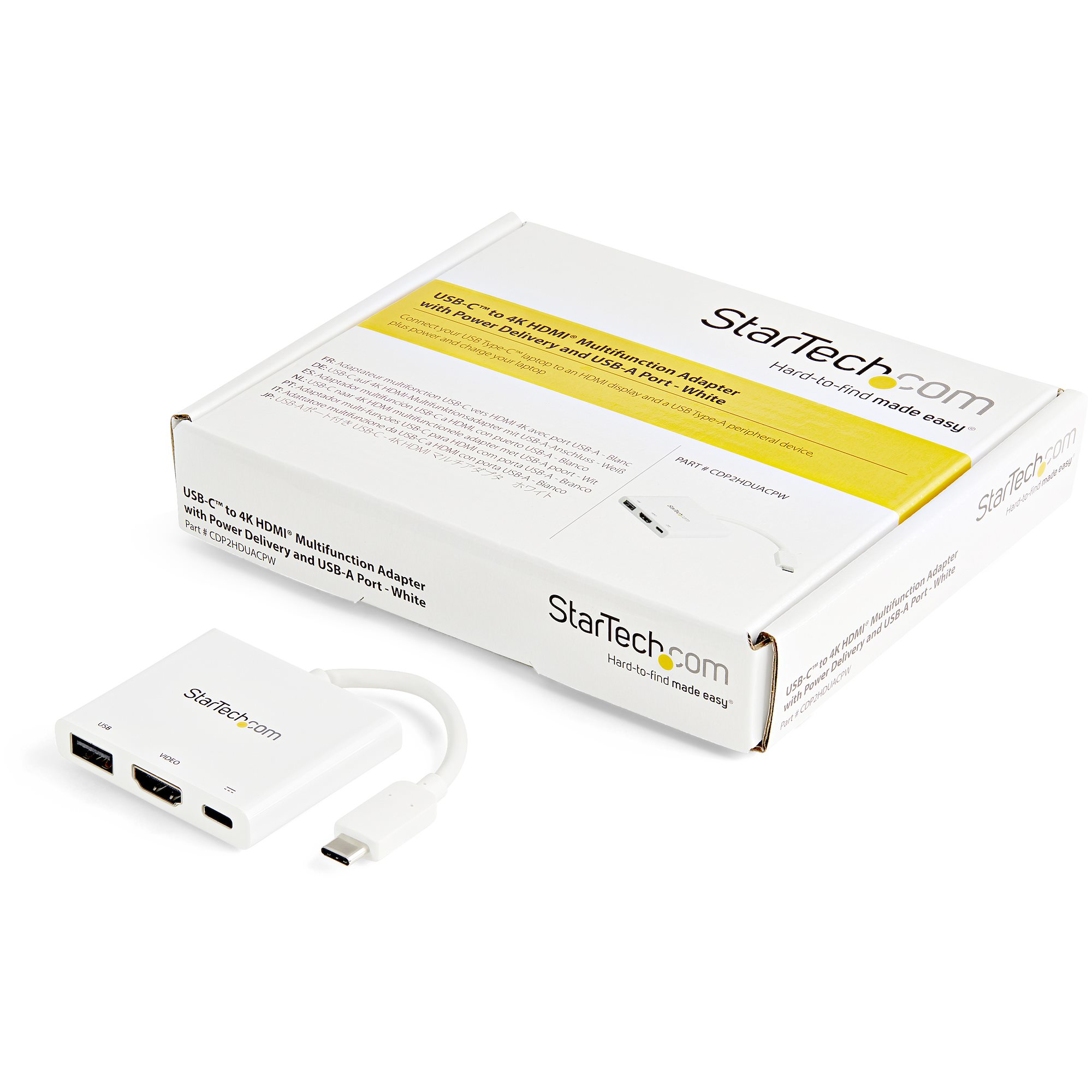 StarTech-com-USB-C-Multiport-Adapter-with-HDMI---USB-3-0-Port---60W-PD---White