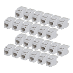 StarTech.com Cat6 Keystone Jack, 24-Pack RJ45 Ethernet Keystone Jacks, UTP Cat6 Wall Jack, 180-Degree 110 Punch Down, White