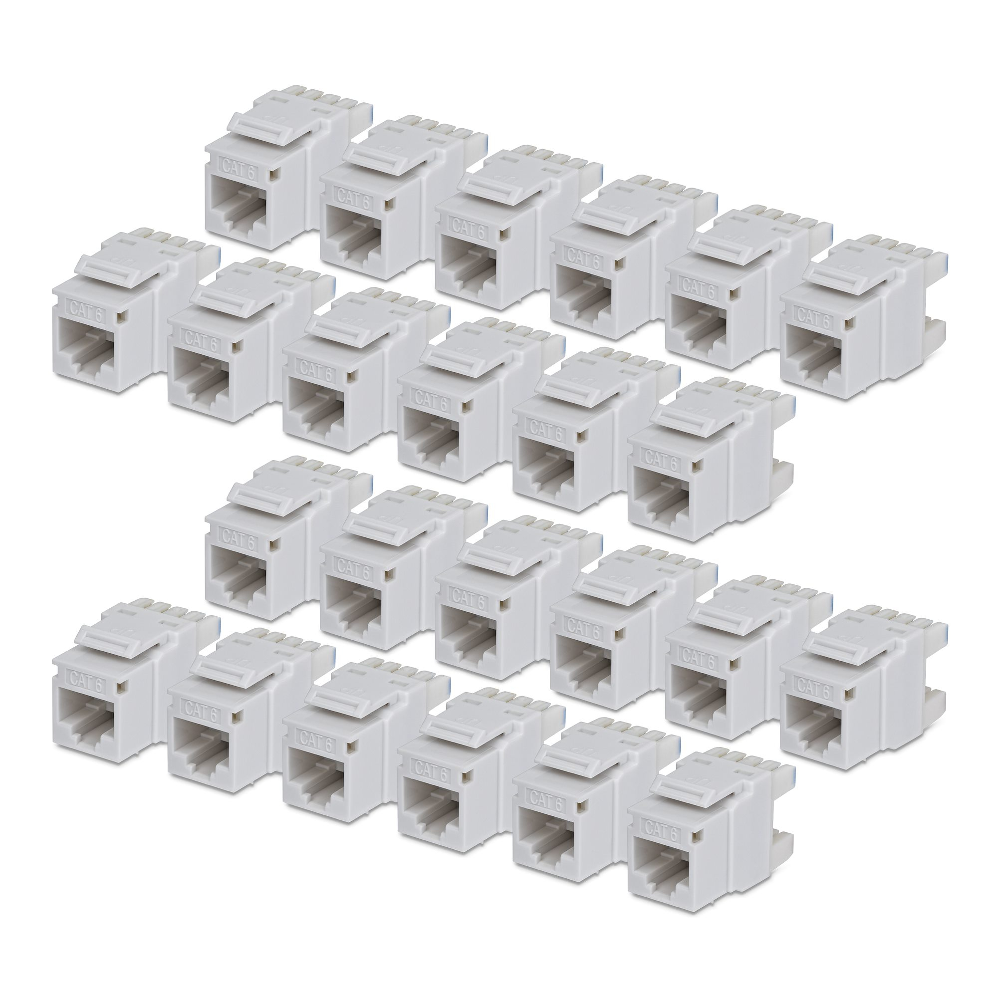 StarTech.com Cat6 Keystone Jack. 24-Pack RJ45 Ethernet Keystone Jacks.