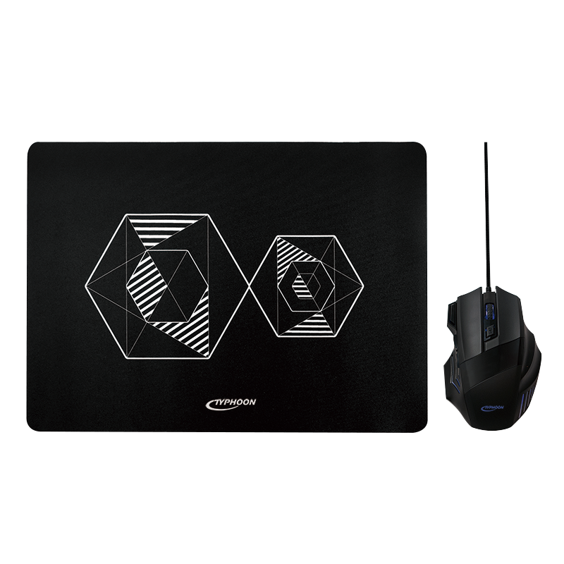 Image of LogiLink Typhoon Gaming combo set, Mouse + Mousepad