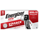 Energizer Lithium CR2016 Coin Cell Pack of 12