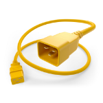 UNC PWCD-C19C20-20A-5.5F-YLW power cable Yellow 60" (1.52 m) C19 coupler C20 coupler
