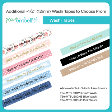 Brother P-Touch 12mm Gold On White Labelling Tape TZER234