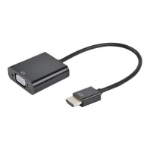 Prokord HDMI-VGA 010 Video Cable Adapter HDMI Type A (standard) VGA (D-Sub) + 3.5mm Black