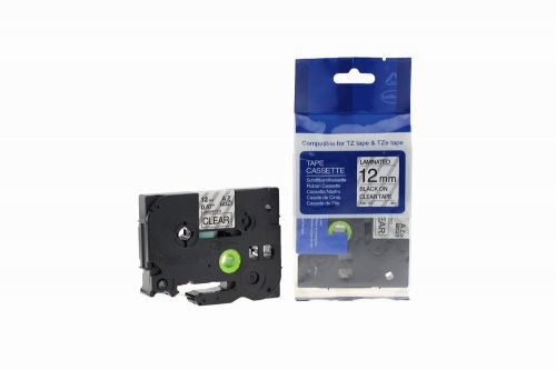 CTS Compatible Brother P Touch TZe-131 Black on Clear also for TZ-131 Label Cassette