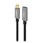 mBeat Tough Link 1m USB 3.2 Gen2 USB-C Extension Cable - Space Grey Video Resolution: Maximum 4K/60Hz