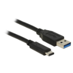 DeLOCK 1m USB3.1-C/USB3.1-A USB cable USB 3.2 Gen 2 (3.1 Gen 2) USB A USB C Black