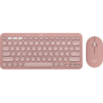 Logitech Pebble 2 Combo keyboard Mouse included Universal RF Wireless + Bluetooth QWERTY English Pink