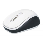 Manhattan Dual-Mode Mouse, Bluetooth 4.0 and 2.4 GHz Wireless, 800/1200/1600 dpi, Three Buttons With Scroll Wheel, Black & White, Three Year Warranty, Box