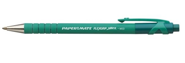 Photos - Pen Paper Mate Papermate Flexgrip Ultra Green Clip-on retractable ballpoint  Mediu S01 