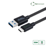 Microconnect ECO-USB3.2CA0.25 USB cable USB 3.2 Gen 2 (3.1 Gen 2) 0.25 m USB A USB C Black