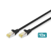 Digitus CAT 6A S/FTP patch cable, 10 pieces