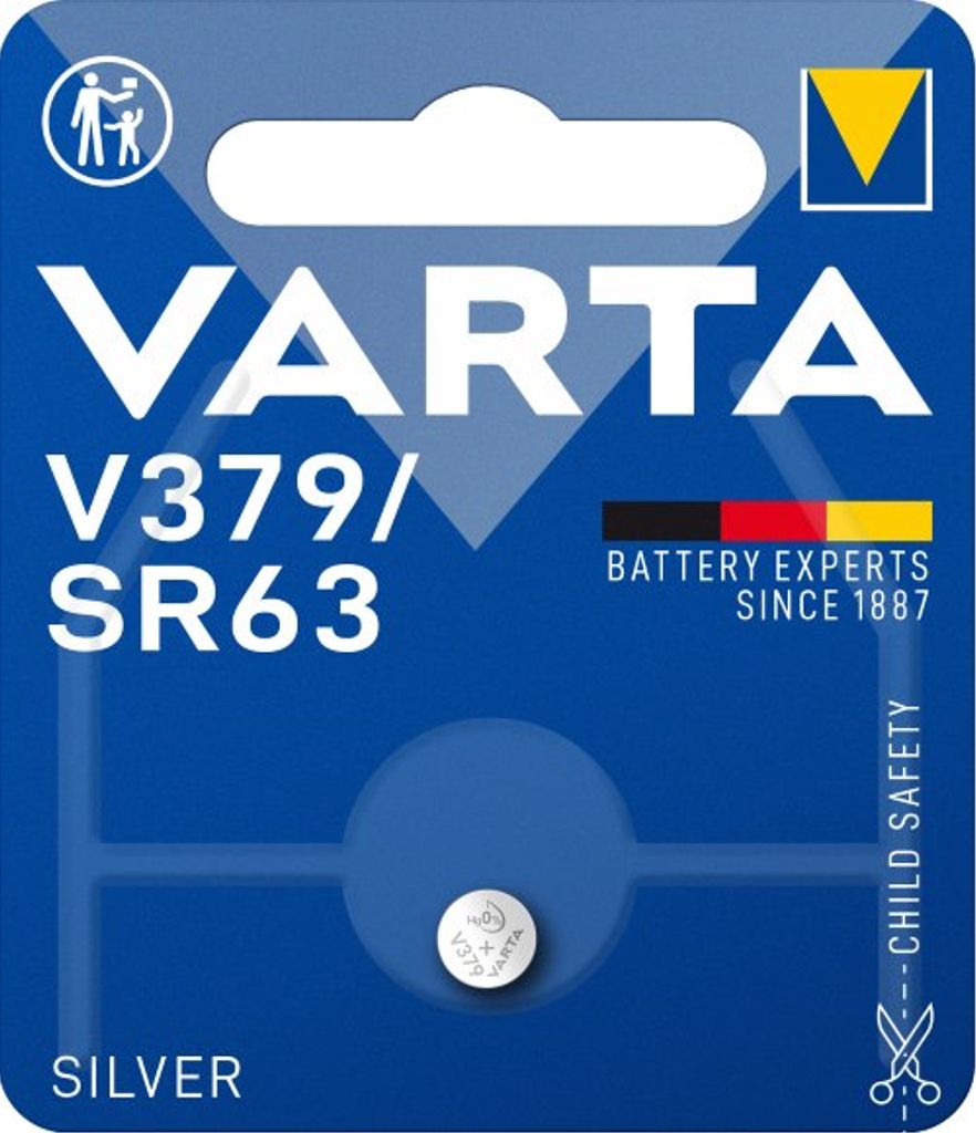 EU Product - Silver Coin button cell battery V379 / SR63 thumbnail