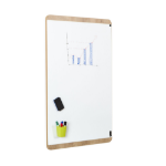 Rocada NATURAL Whiteboard with Magnetic Dry Wipe Surface 75X115cm - Oak