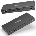 PLUGABLE TECHNOLOGIES UD-MSTH2 USB-C Dual HDMI 4K 65W USB-C PD Driverless Docking Station