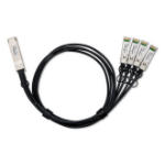 Zyxel DAC100F25-1M-ZZ0101F InfiniBand en Glasvezelkabel QSFP28 4x QSFP28 DAC Zwart