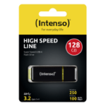 Intenso High Speed Line USB flash drive 128 GB USB Type-A 3.2 Gen 1 (3.1 Gen 1) Black, Yellow