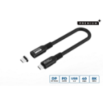 Microconnect MC-LS-USB4CC0.15 USB cable USB4 Gen 3x2 0.15 m USB C Black