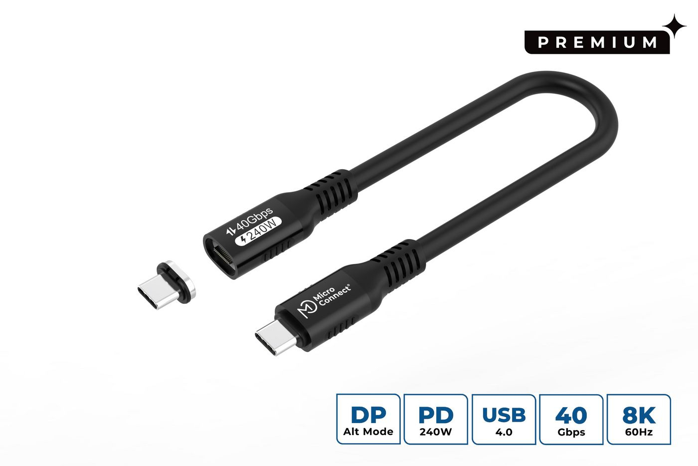 Microconnect MC-LS-USB4CC0.15 USB cable USB4 Gen 3x2 0.15 m USB C 240