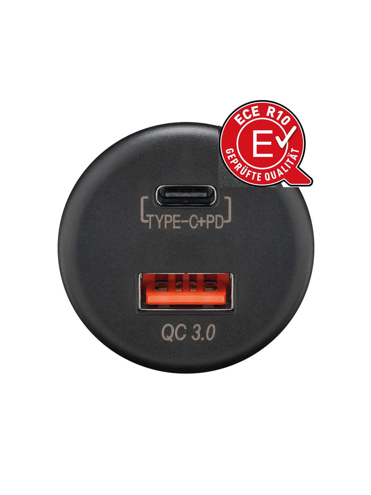 EU Product - Dual USB Panel Install Charger with bare wires, cable length 150 - USB-A / USB-C