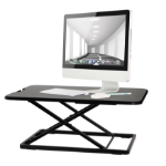 ProperAV Slim Profile Sit or Stand Up Desktop Workstation 5 Height Settings