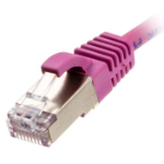 Cablenet 0.5m Cat6a RJ45 Pink U/FTP LSOH 30AWG Slim Snagless Booted Patch Lead