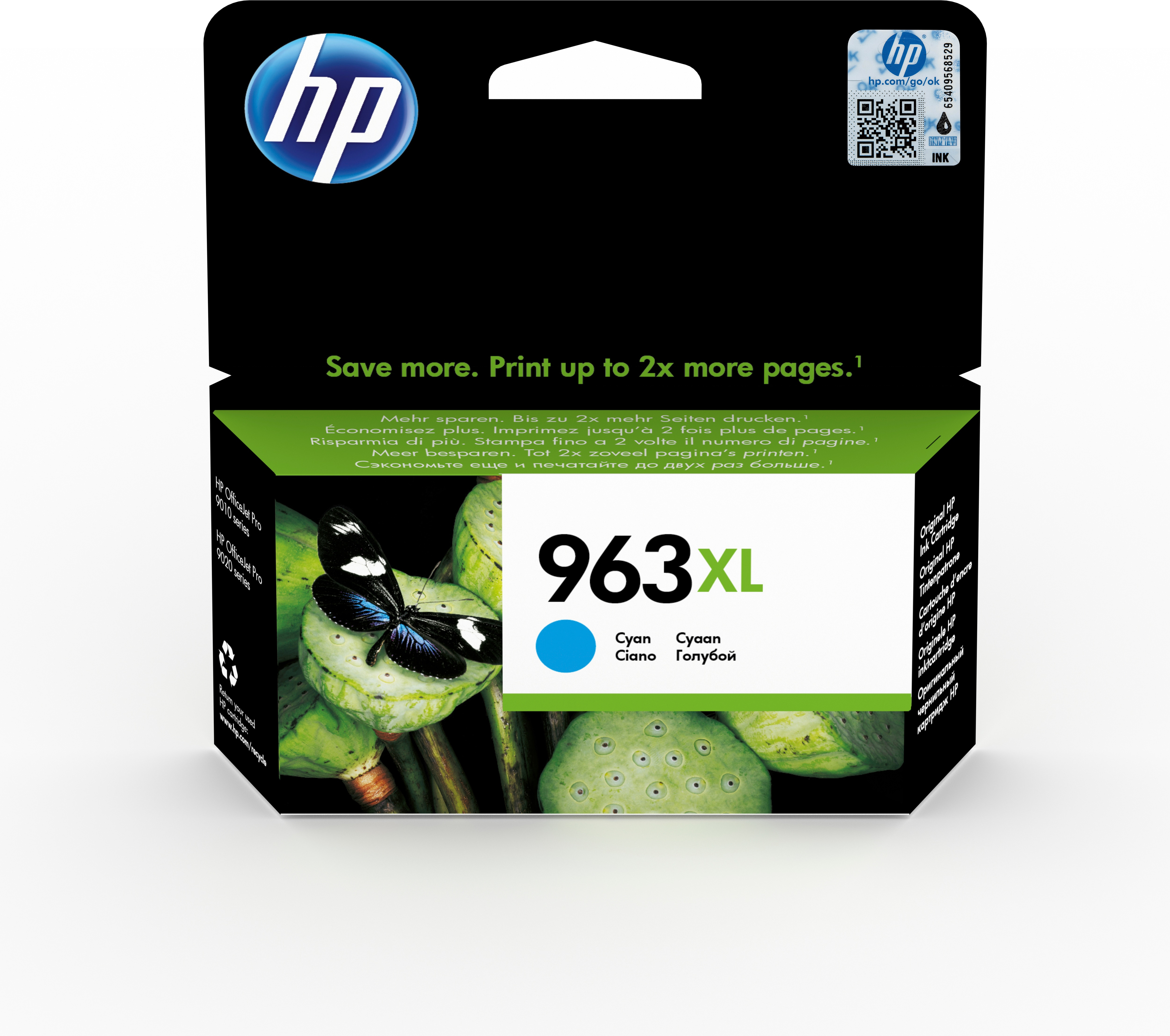 Image of HP 3JA27AE/963XL Ink cartridge cyan high-capacity, 1.6K pages...