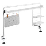 LogiLink Clamp-On Desktop Shelf for 140cm Desktop, white