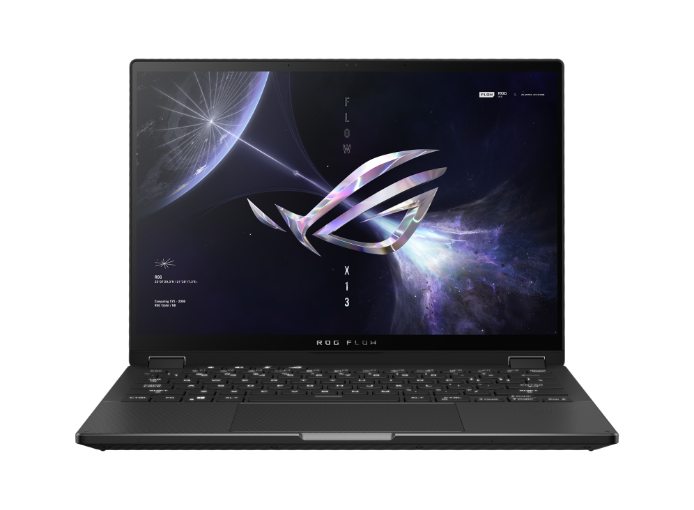 ASUS ROG Flow X13 GV302XV-MU009W Hybrid (2-in-1) 34 cm (13.4") Touchscreen WQXGA AMD Ryzen™ 9 7940HS 16 GB LPDDR5-SDRAM 1 TB SSD NVIDIA GeForce RTX 4060 Wi-Fi 6E (802.11ax) Windows 11 Home Black