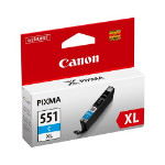 Canon 6444B004/CLI-551CXL Ink cartridge cyan high-capacity Blister, 695 pages 11ml for Canon Pixma IP 8700/IX 6850/MG 5450/MG 6350/MX 725