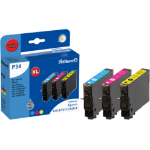 Pelikan 4109705/P34 Ink cartridge multi pack C,M,Y, 3x1.1K pages 11ml Pack=3 (replaces Epson 27XL) for Epson WF 3620