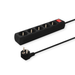 Savio LZ-03 power extension 5 m 5 AC outlet(s) Indoor Black